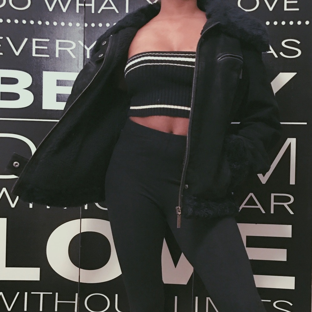 Black vintage Steve Madden coat