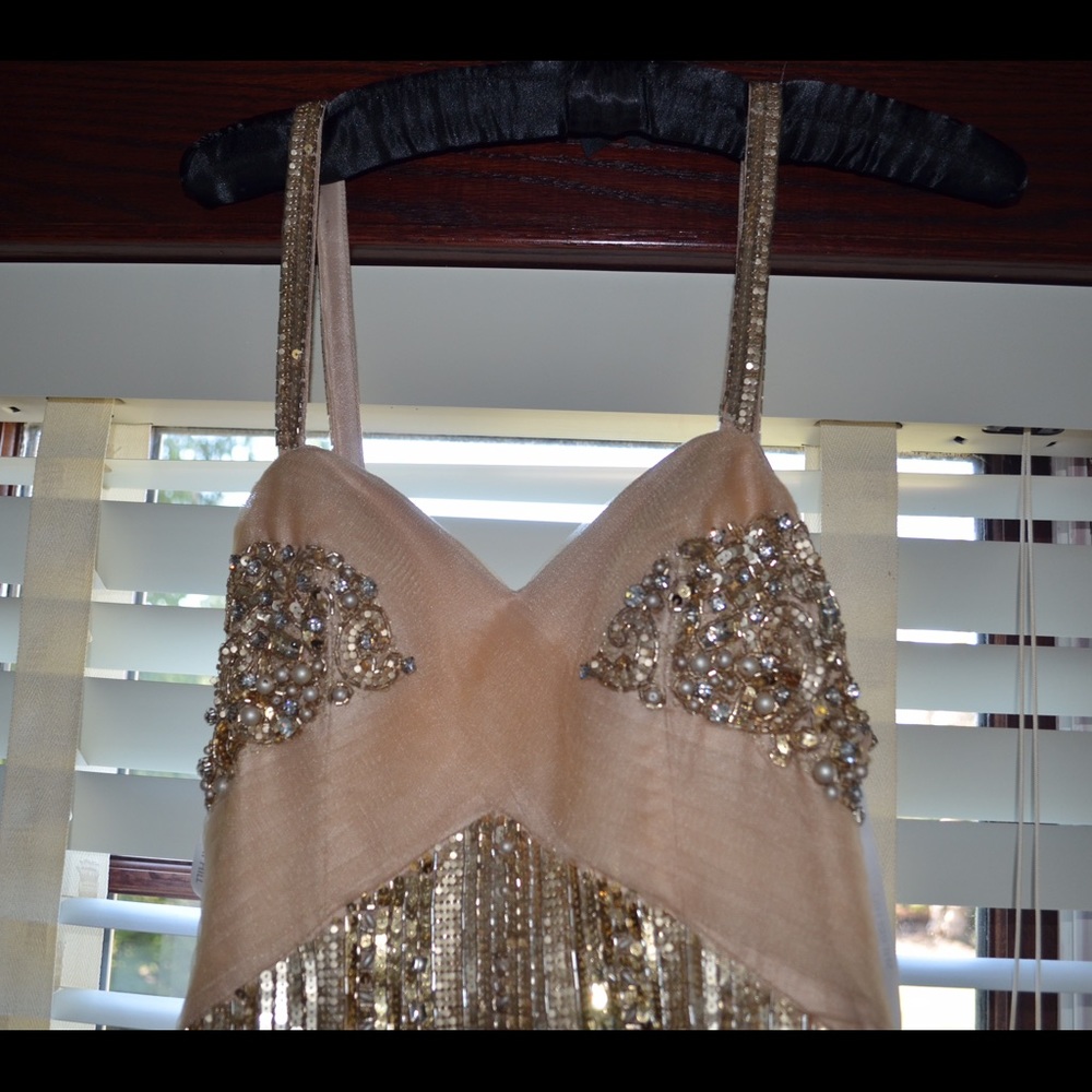 BRAND NEW Sherri Hill Gold Sequin Prom Dress - Picture 3 of 8