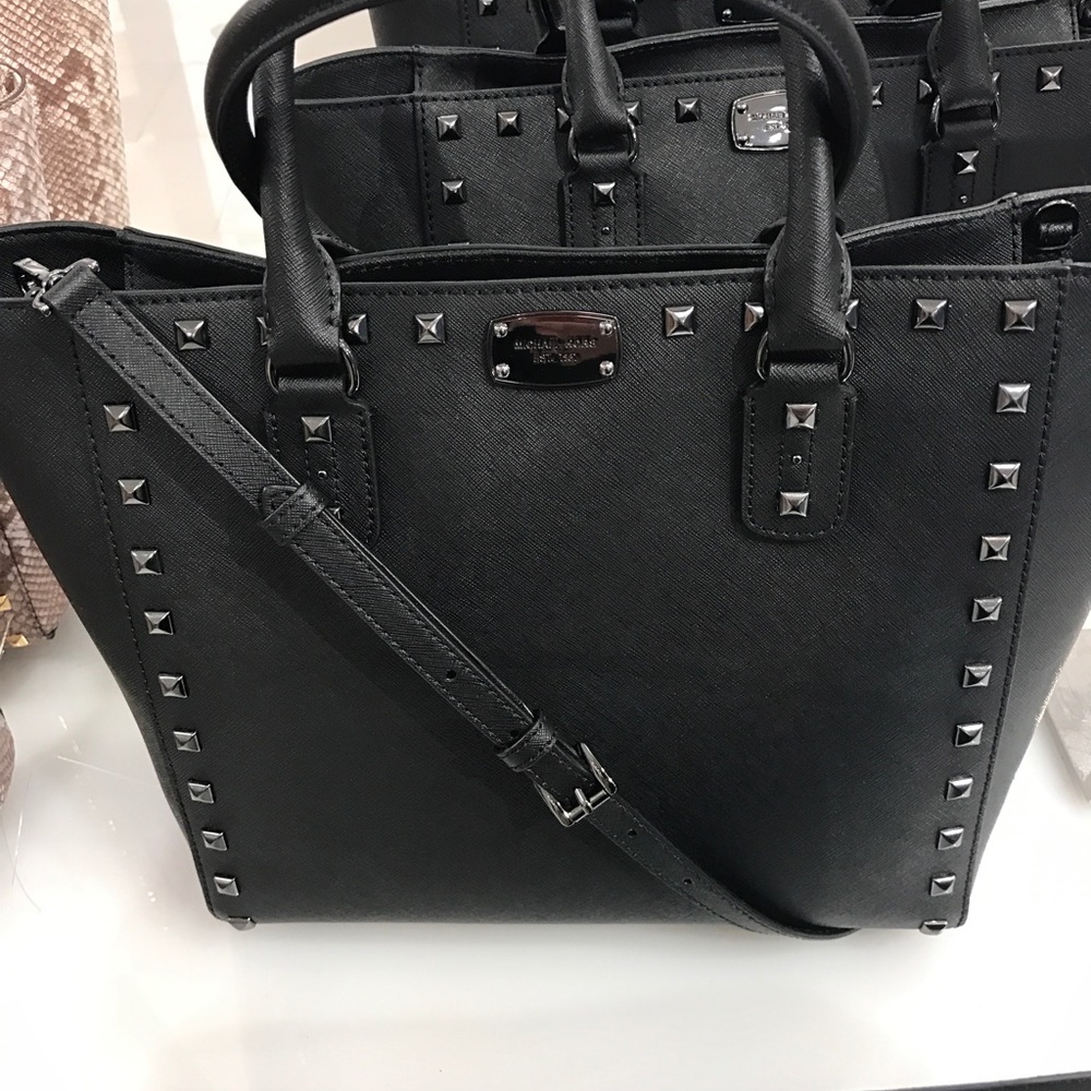 Michael Kors black Saffino studded