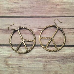 Lucky brand peace earrings