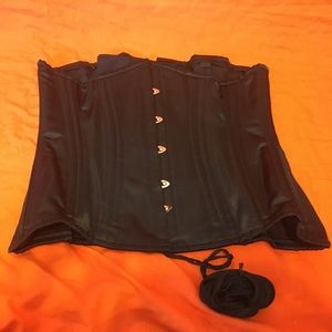 Steel Boned Corset (BLACK)