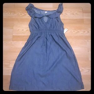 Old Navy Chambray Ruffle Dress