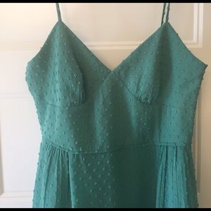 J Crew Swiss Dot Blue/Green dress, never worn