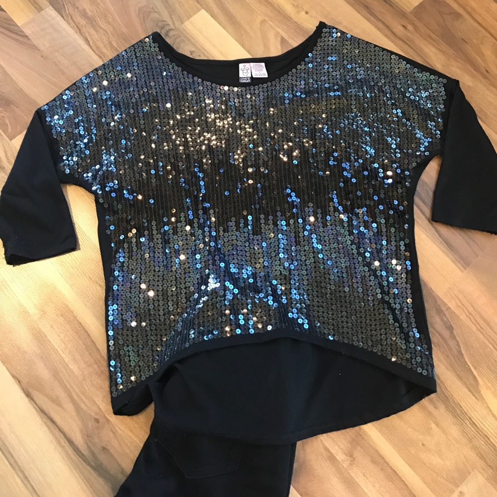 Sequined black top
