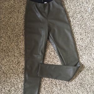 Army Green "leather" Leggings