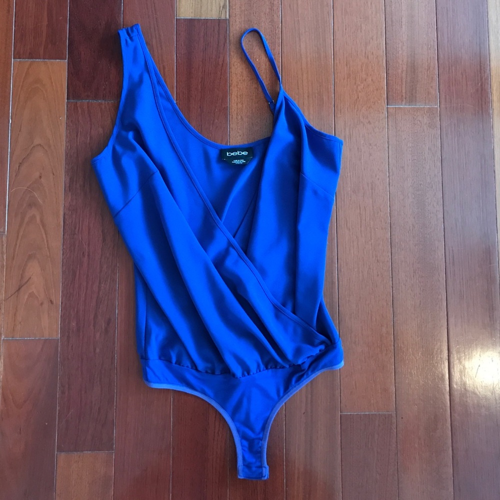Blue Bebe body suit deep V XXS