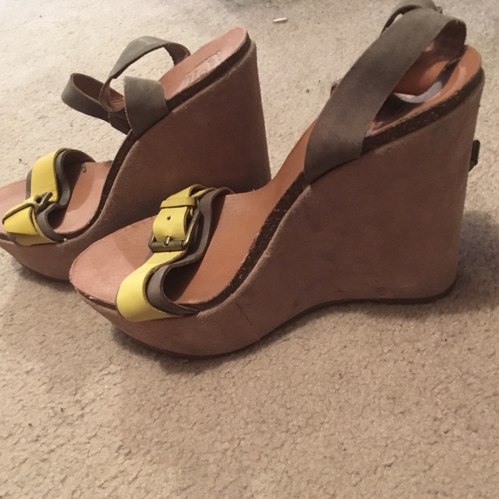 🍀final price drop🍀Lucky Brand Leather Wedges - Picture 4 of 4