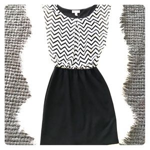 Black & white chevron dress