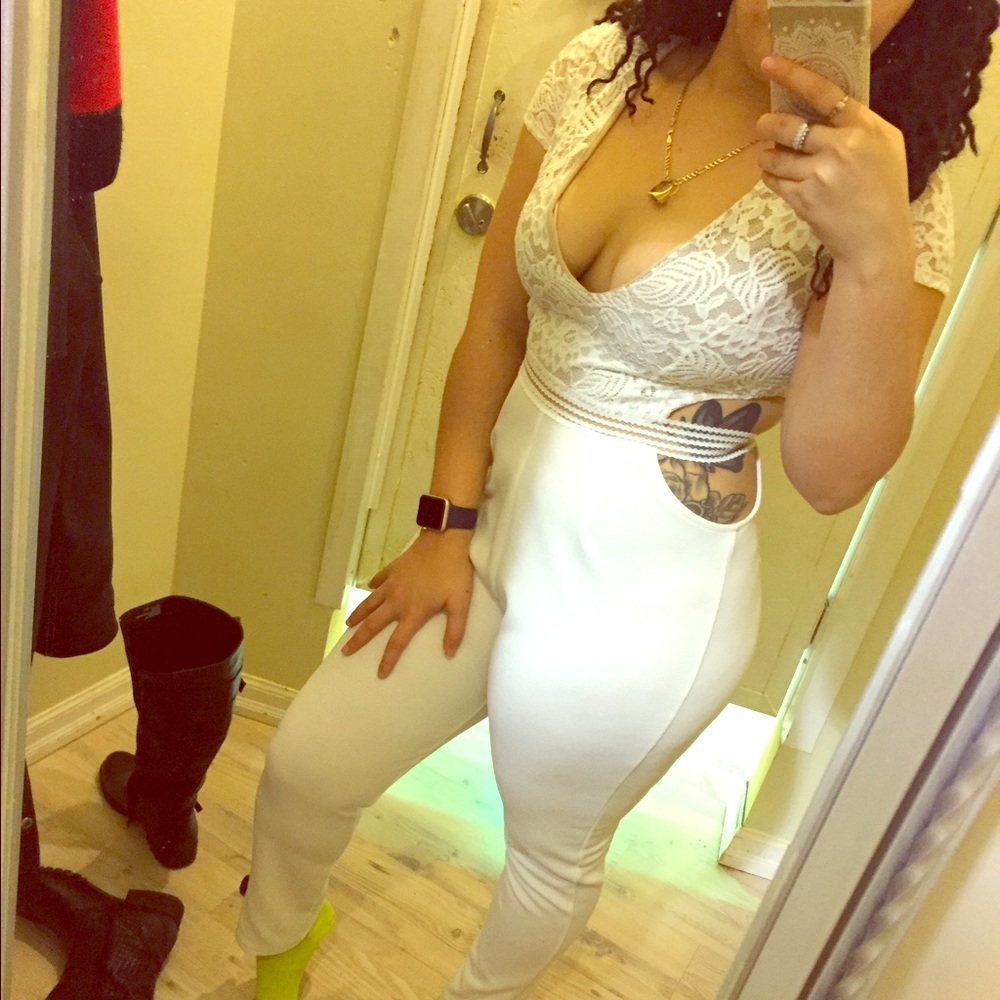 White Lace Jumpsuit