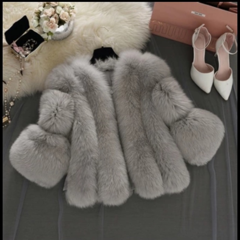 Faux fur coat