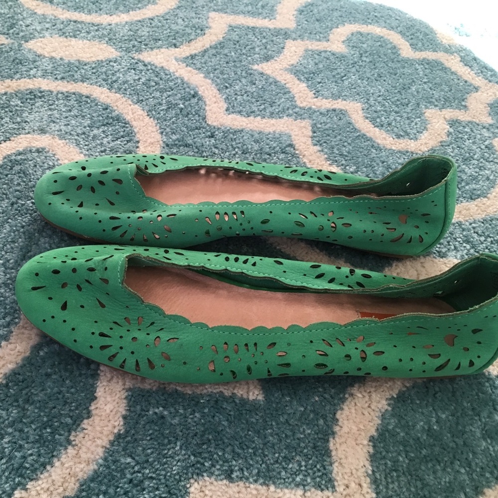 Miz Mooz Green Ballet Flats Sandals