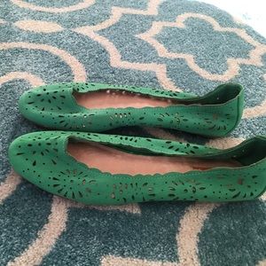 Miz Mooz Green Ballet Flats Sandals