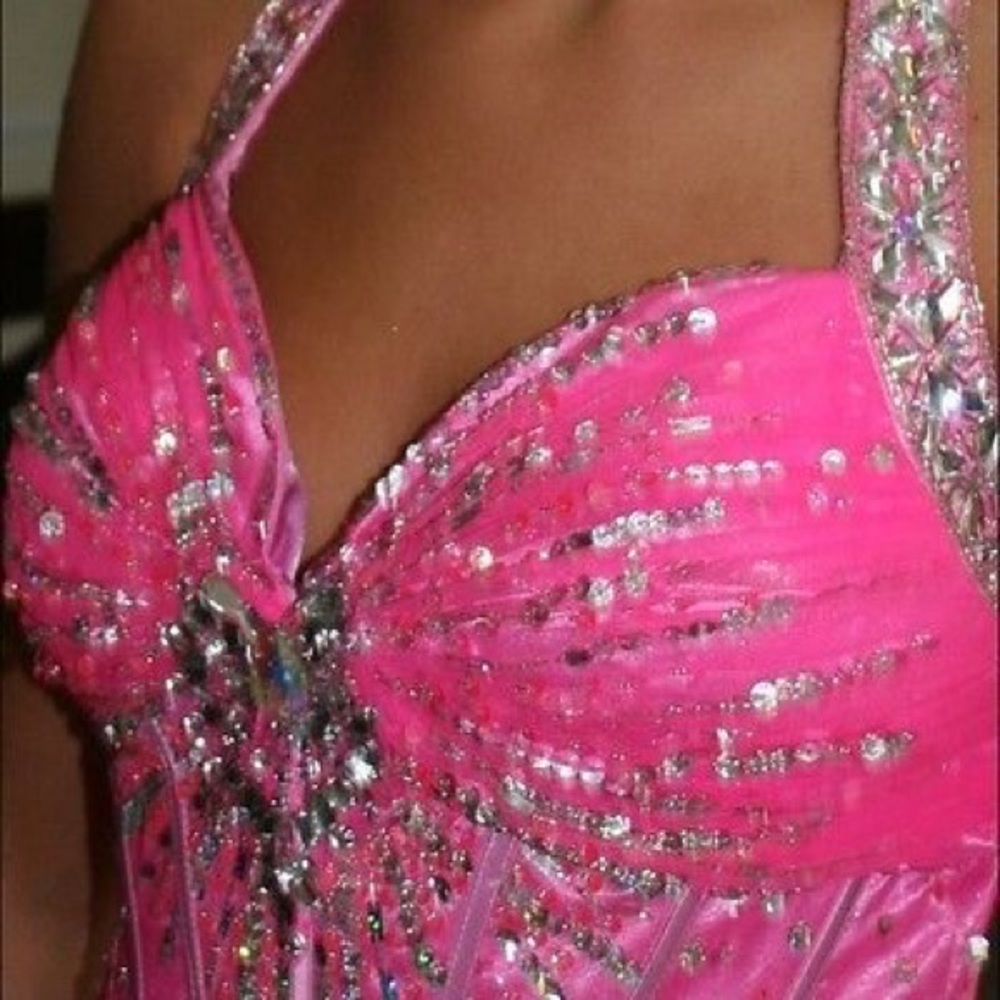 Beautiful Pink Pageant Modeling Ball Prom Gown
