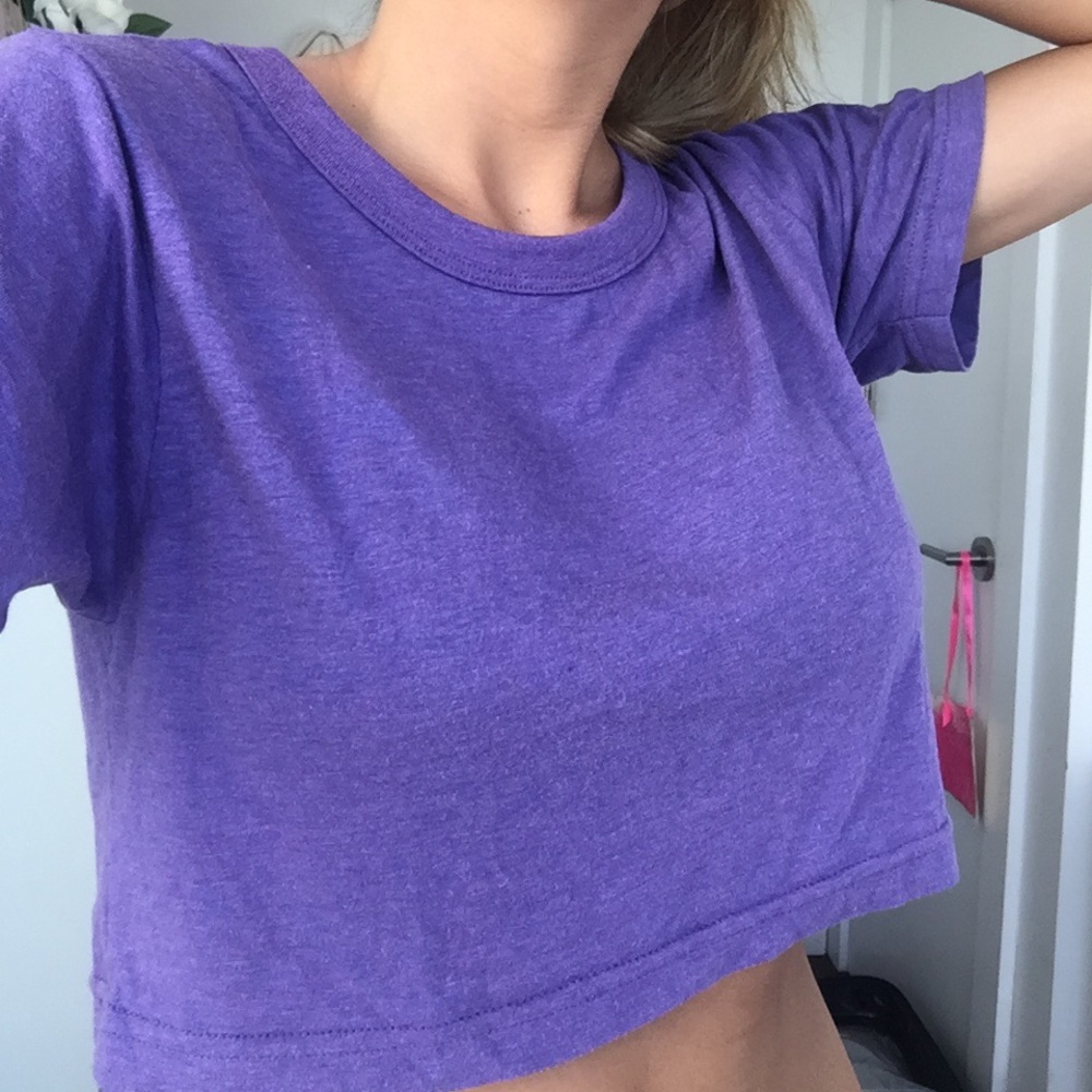 American apparel purple top one size