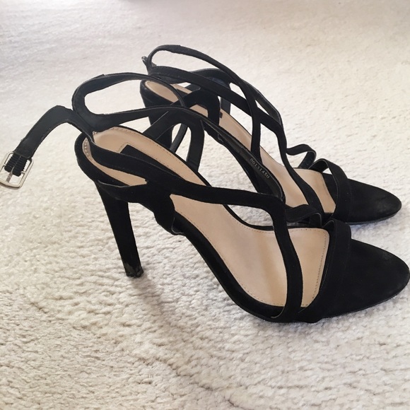 Black Strappy Heels - Picture 3 of 3