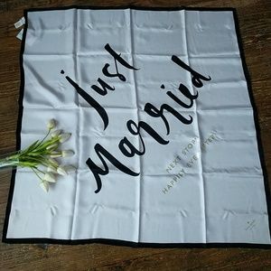 Kate spade Just Married silk LARGE scarf