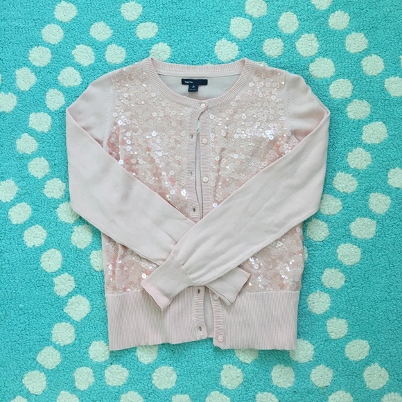 Sequined Front Cardigan Sweater - Picture 1 of 3