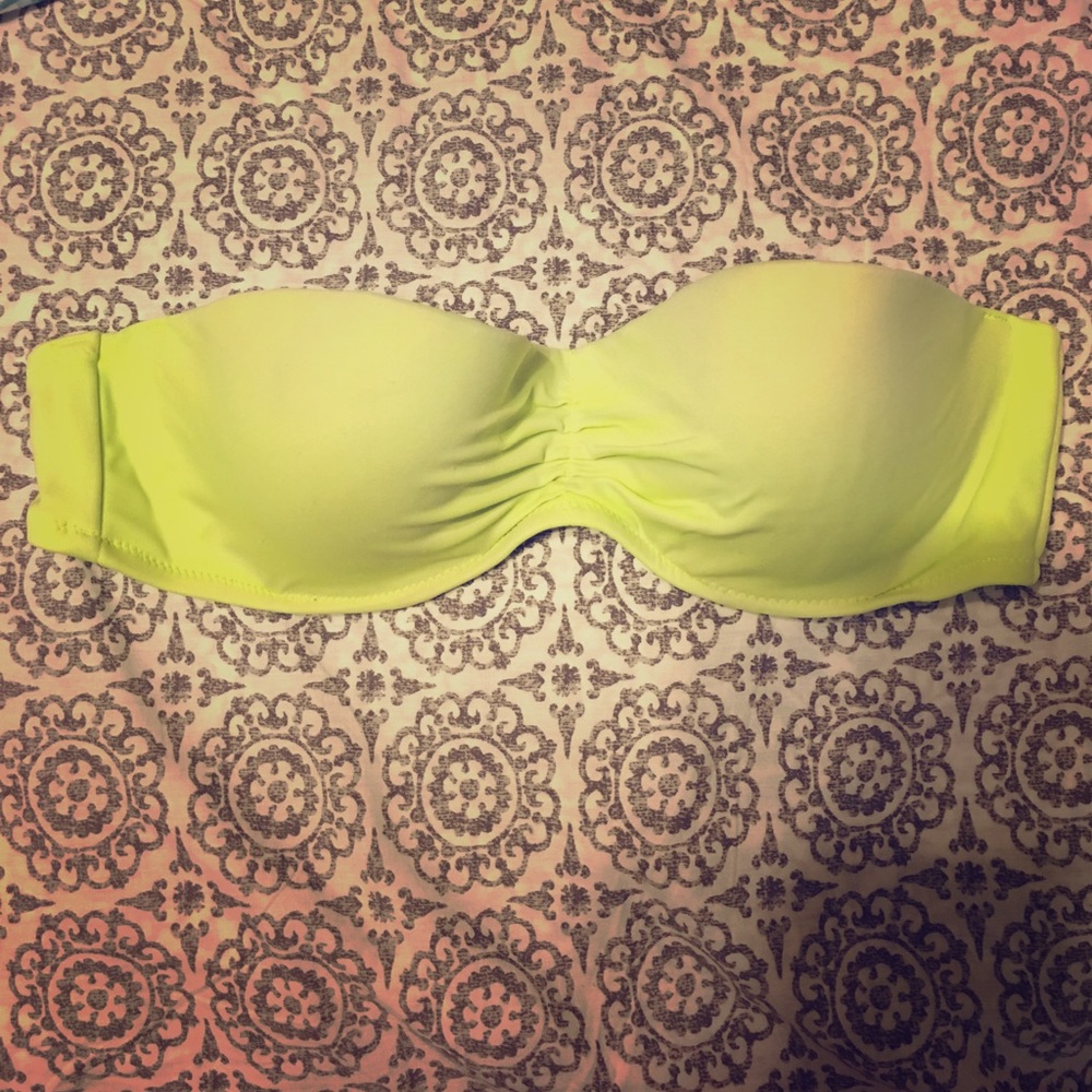 Victoria's Secret lime green push up bandeau top
