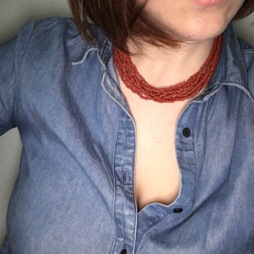 Silpada Multi Strand Red Coral Necklace