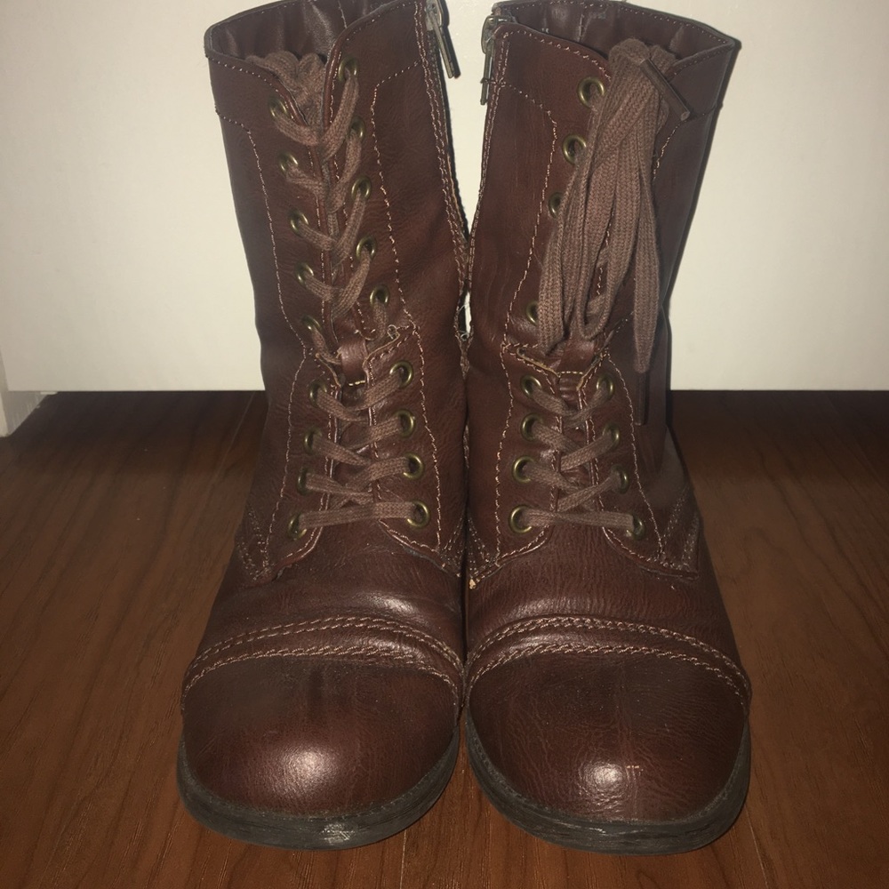 Brown Combat Boots