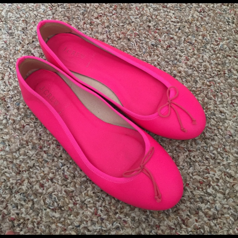 Hot pink J.Crew flats size 9