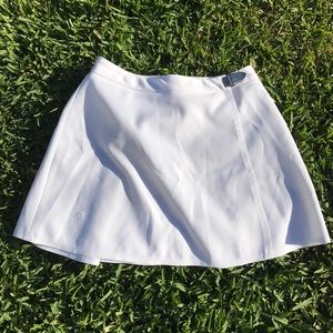 White tennis skirt