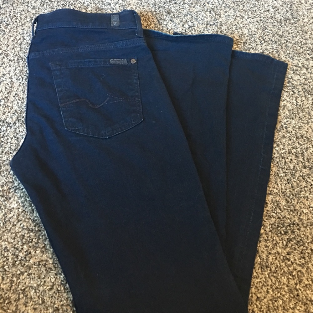 7 for all mankind dark wash jeans.