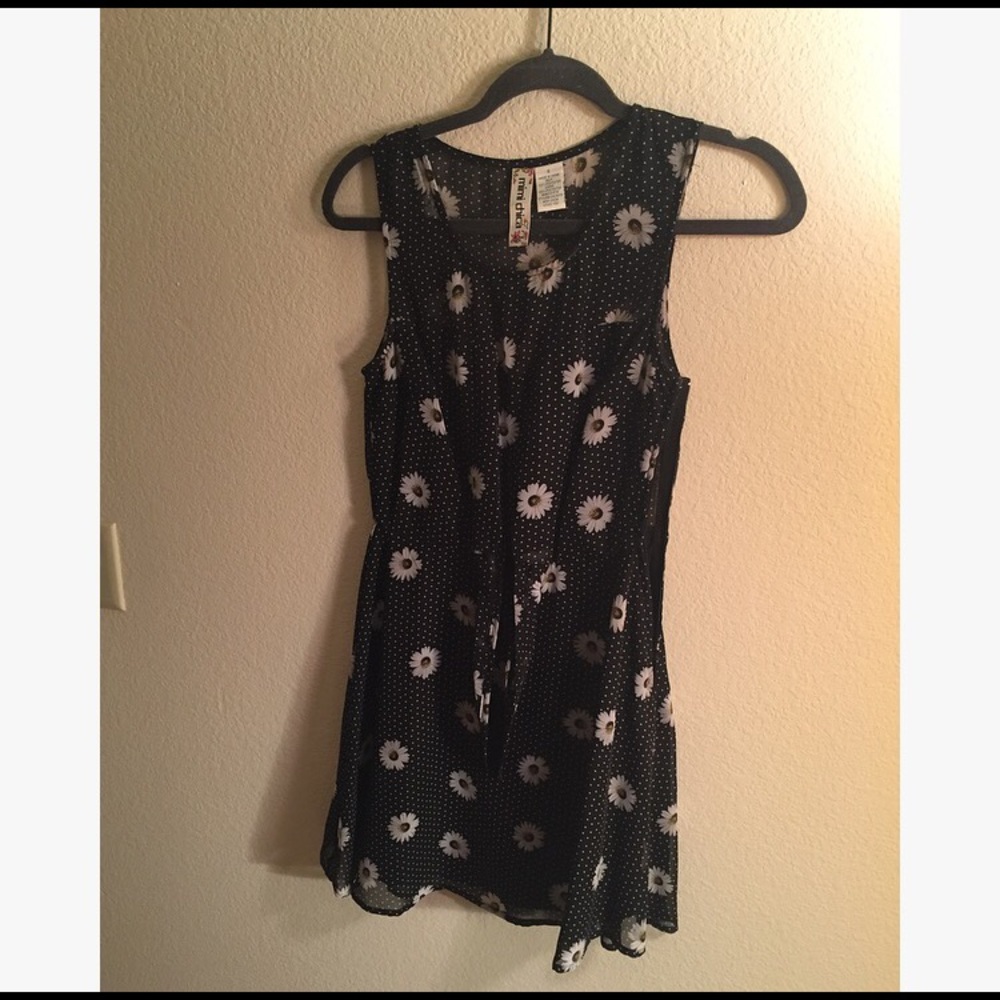 Front tie sunflower sun dress