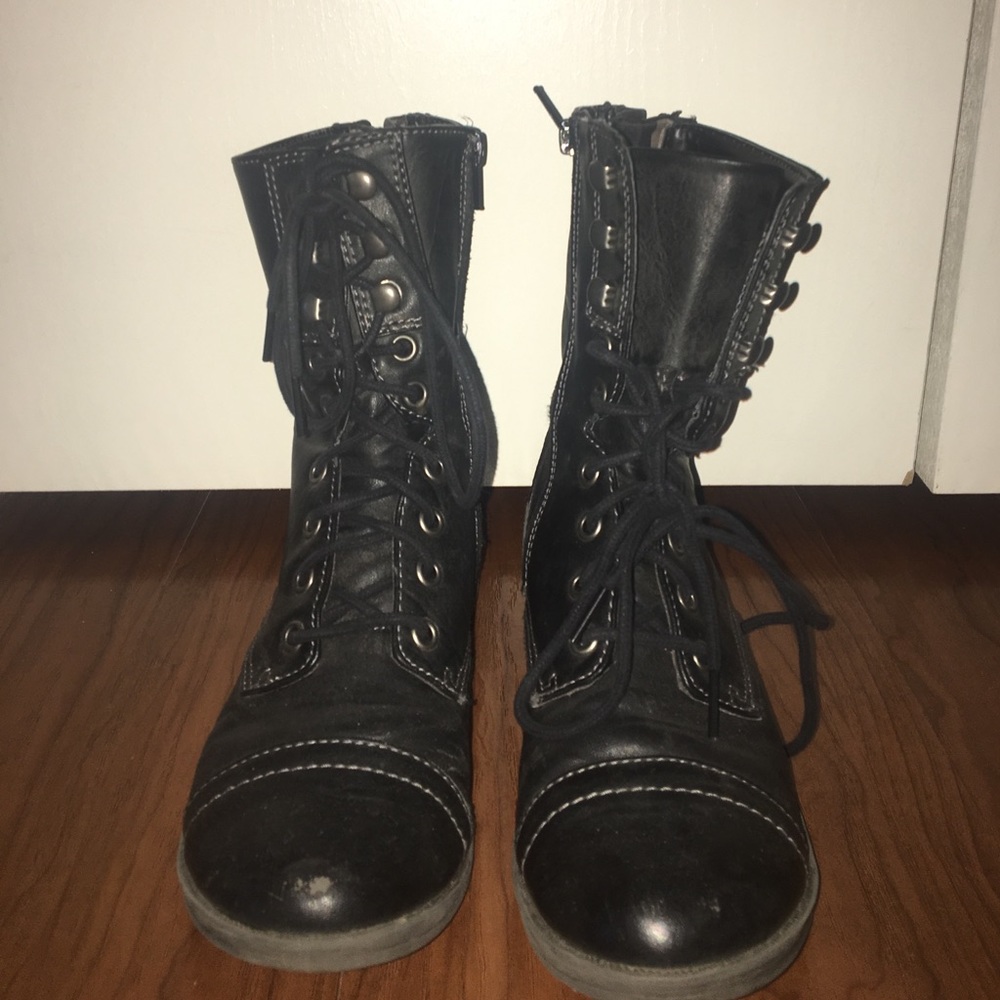 Black Rampage Combat Boots