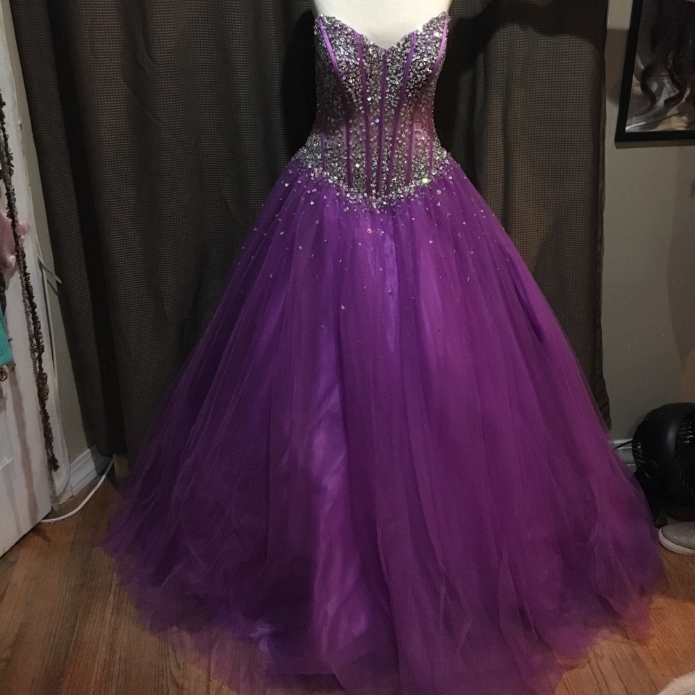 Beautiful purple jewels ball gown.