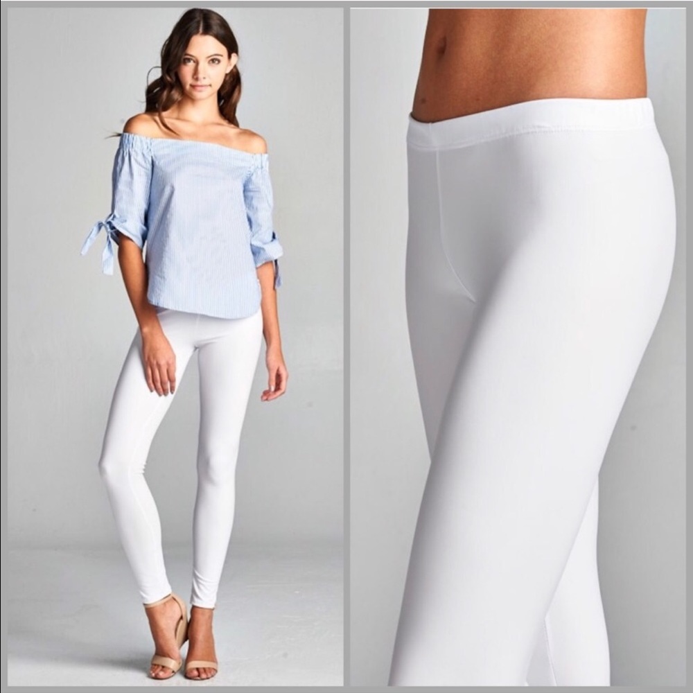 Think Spring Faux Leather Leggings - Picture 2 of 8