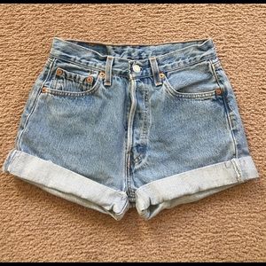 Levi's high waisted shorts
