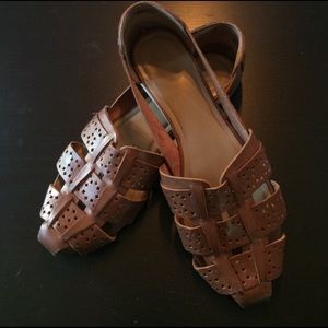 Brown leather sandals