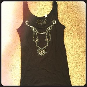 Women's brand name tank top with bling