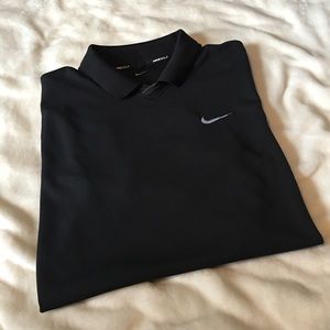 Men's black Nike golf shirt