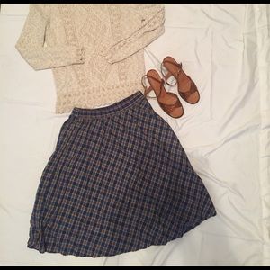 Vintage tartan plaid skirt