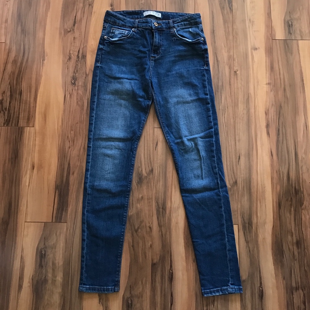 Zara Blue Jeans Vintage Wash 6 26 27 S