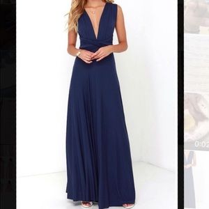 Navy Blue Maxi Dress
