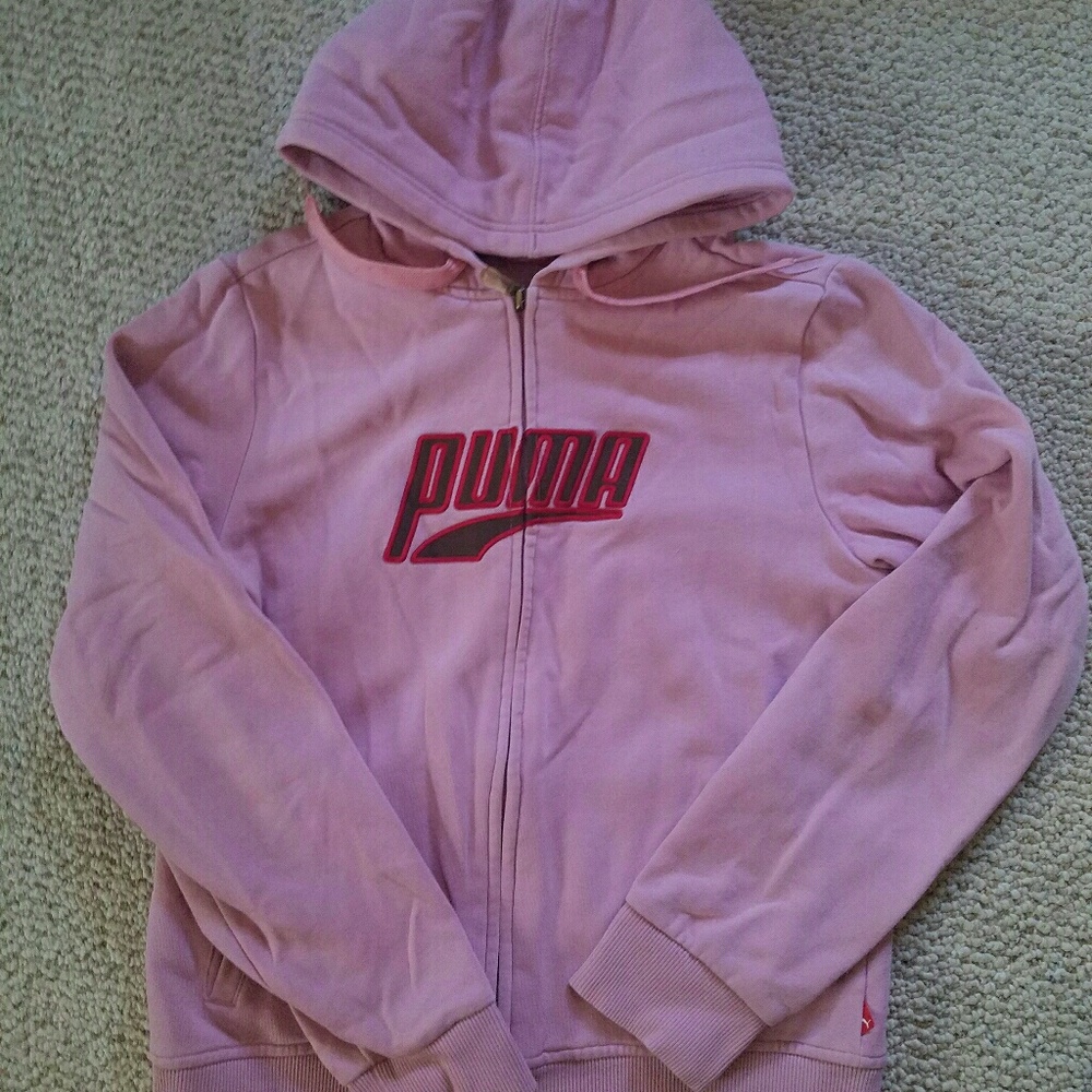 Puma, PINK ZIP UP HOODIE