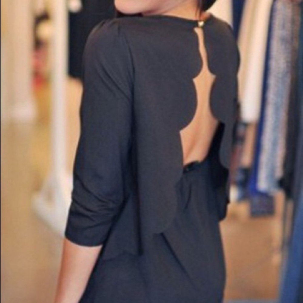 Scallop trim blouse