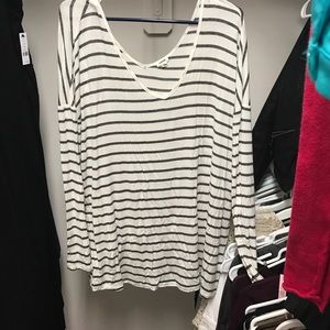 Garage long sleeve striped tee