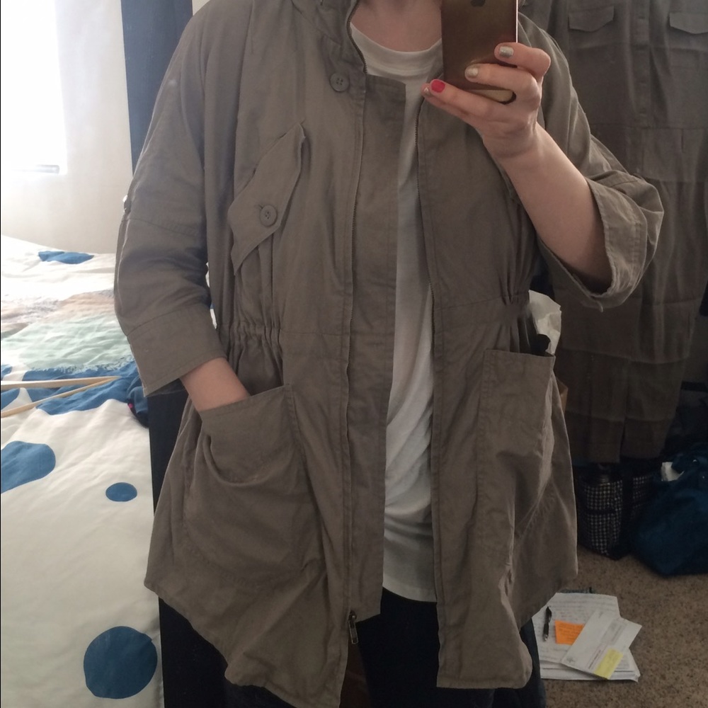 LA+JO KHAKI GREEN LIGHTWEIGHT JACKET