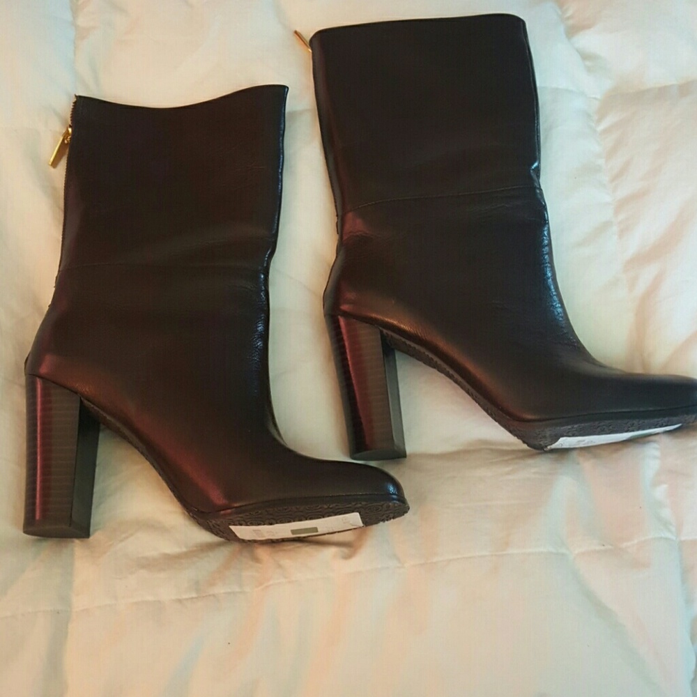 Brown leather Calf Boots - Picture 2 of 3