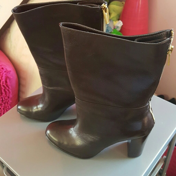 Adrienne Vittadini Shoes - Brown leather Calf Boots