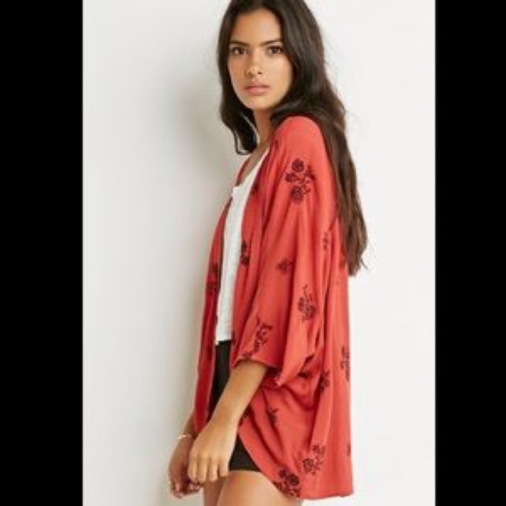 Forever 21 Crepe Dolman Kimono