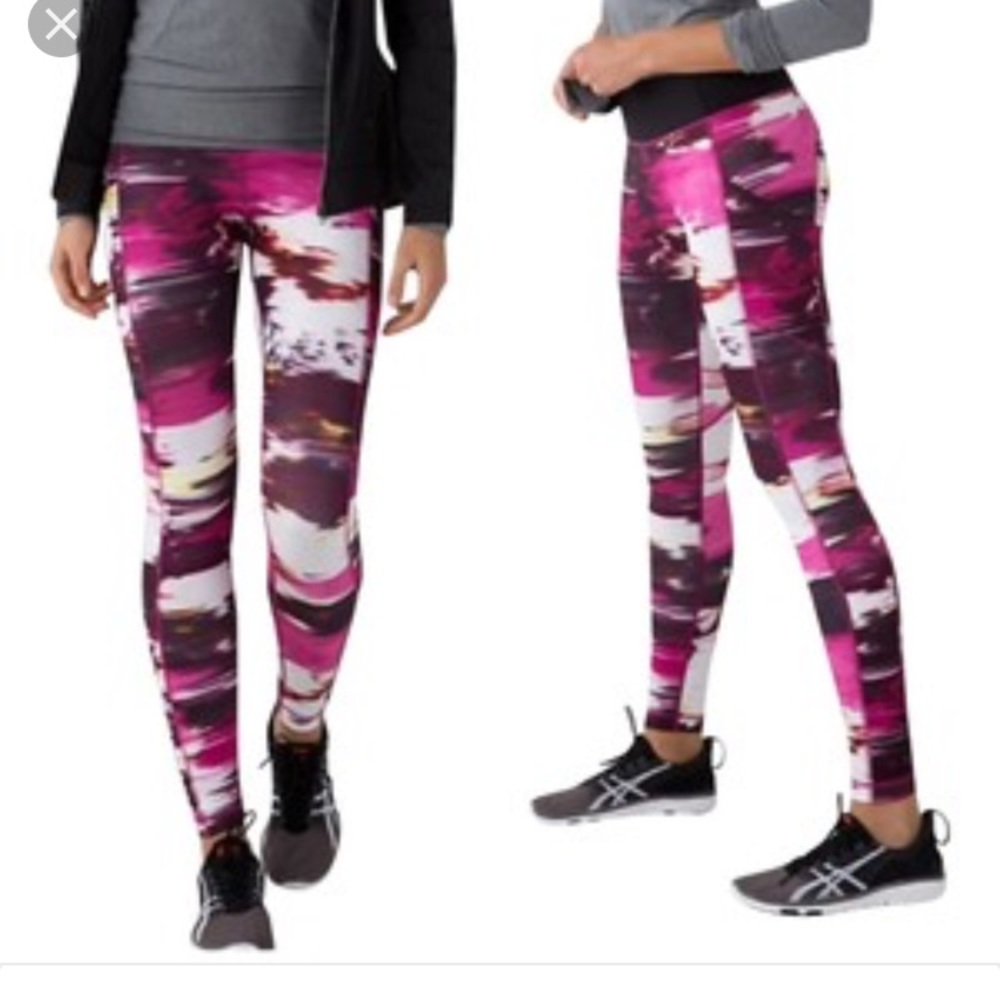 !SOLD¡lulemon pink multicolor Speed Tight Leggings