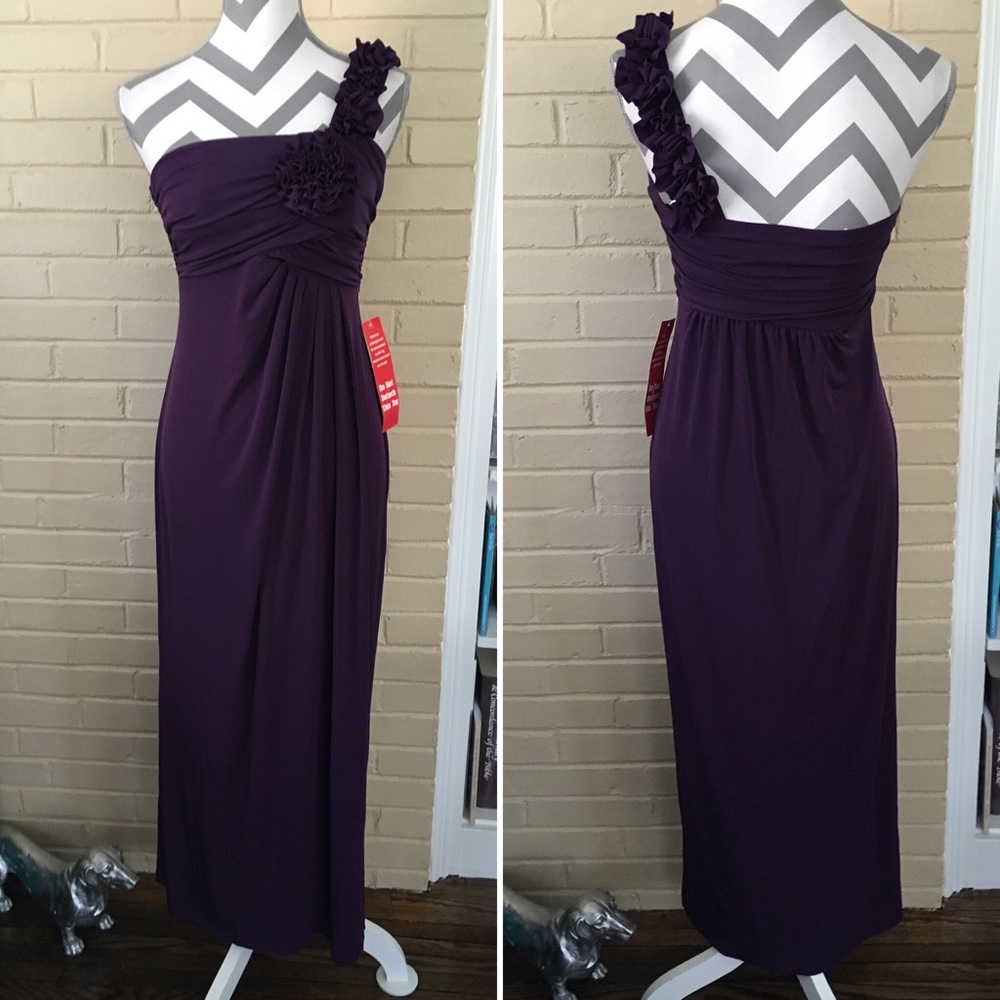 🔴3 for $15 🆕 EnFocus Studio Purple Formal Prom Gown Dress 4 NWT