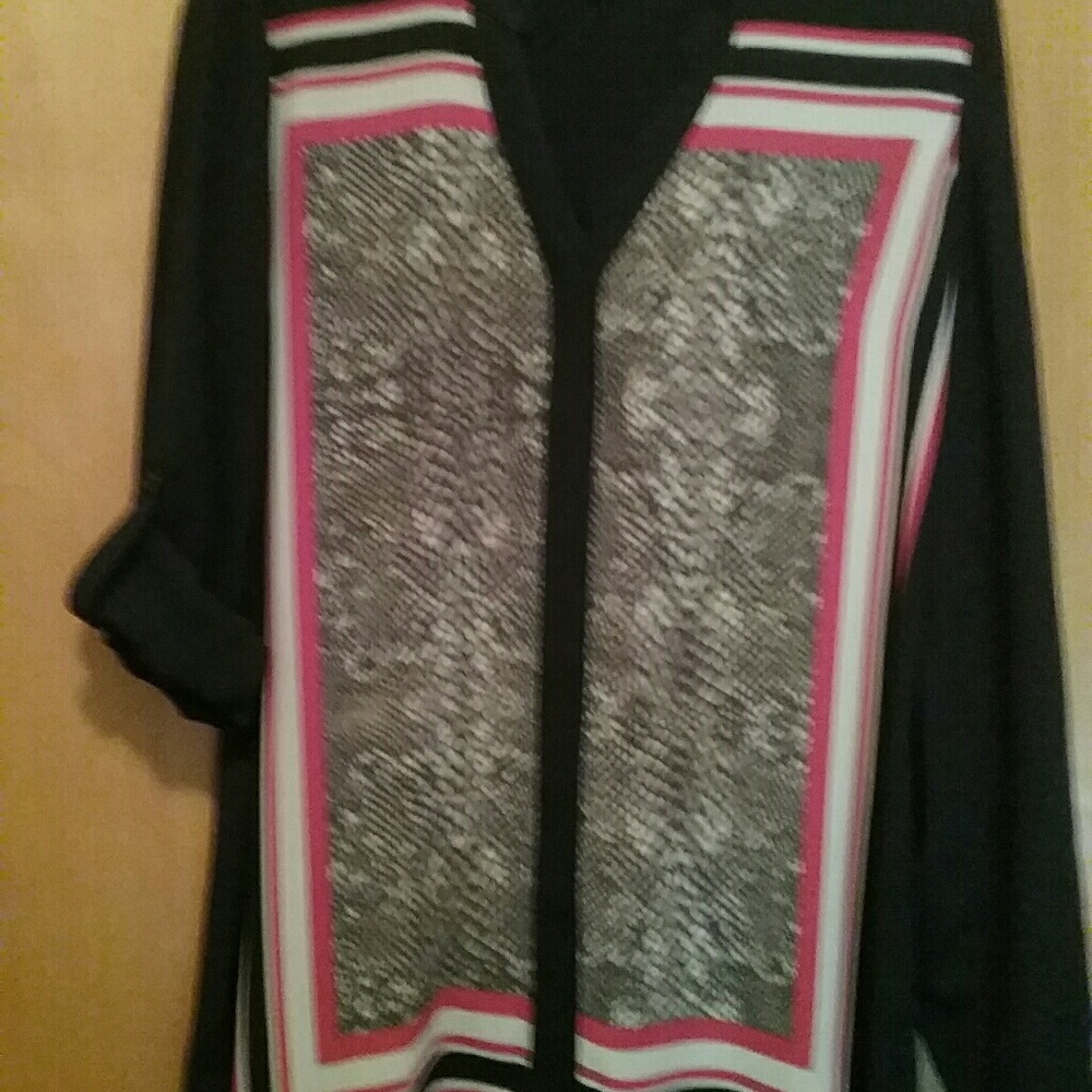 Alfani Blouse with Snakeskin Print - Picture 3 of 4