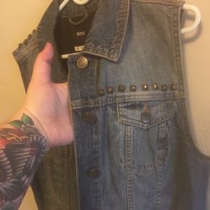 Vintage women's studded denim vest