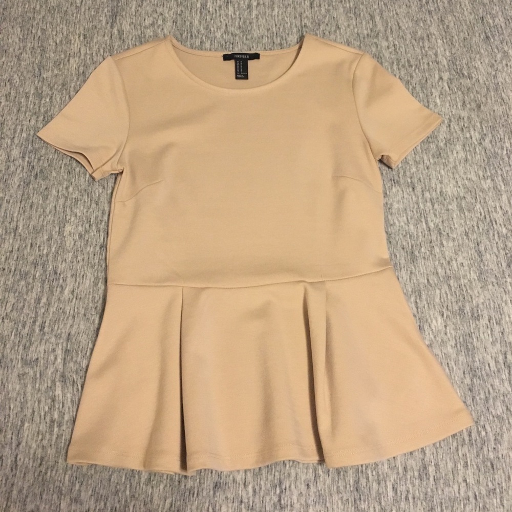 Forever 21 short sleeved peplum shirt